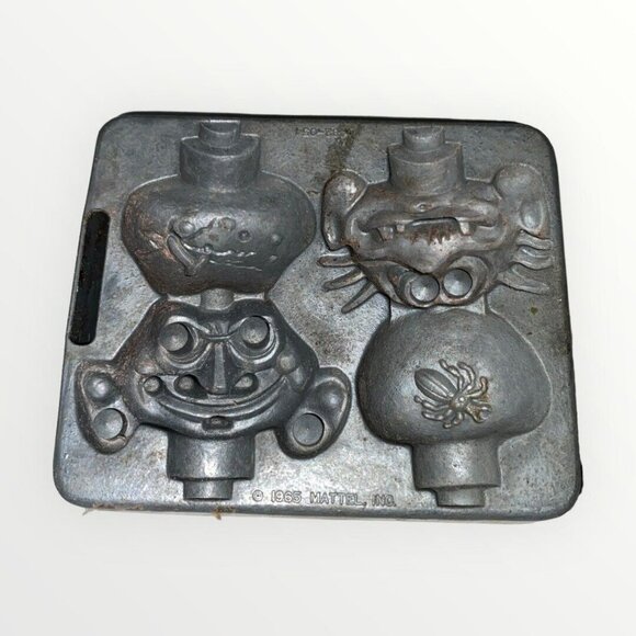 Creeple People Vintage  Mattel Thingmaker 5 Molds & Crossbar 1964 - Picture 5 of 9